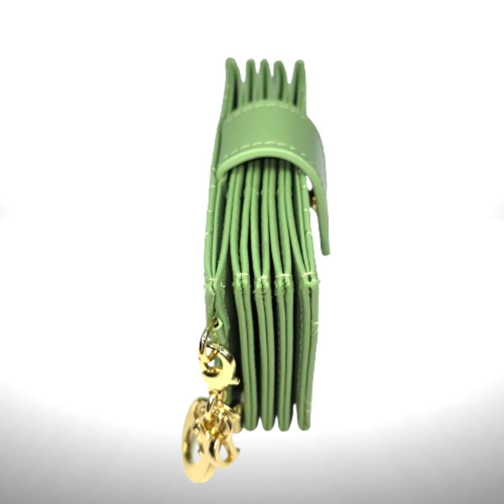 Dior Lady Dior “Jasmine” Card Holder – Mint Green Patent Cannage Calfskin - New - Picture 5 of 8